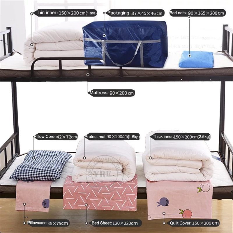 China Supply Company Dorm Bed in een zak sets voor YRF