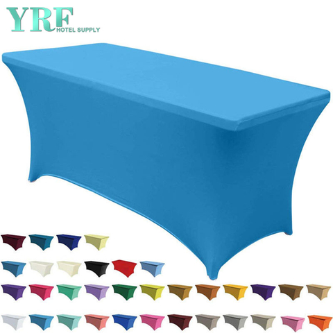 Langwerpige Stretch Spandex Tafelhoes Turquoise 4ft/48"L x 24"B x 30"H Polyester Voor Klaptafels