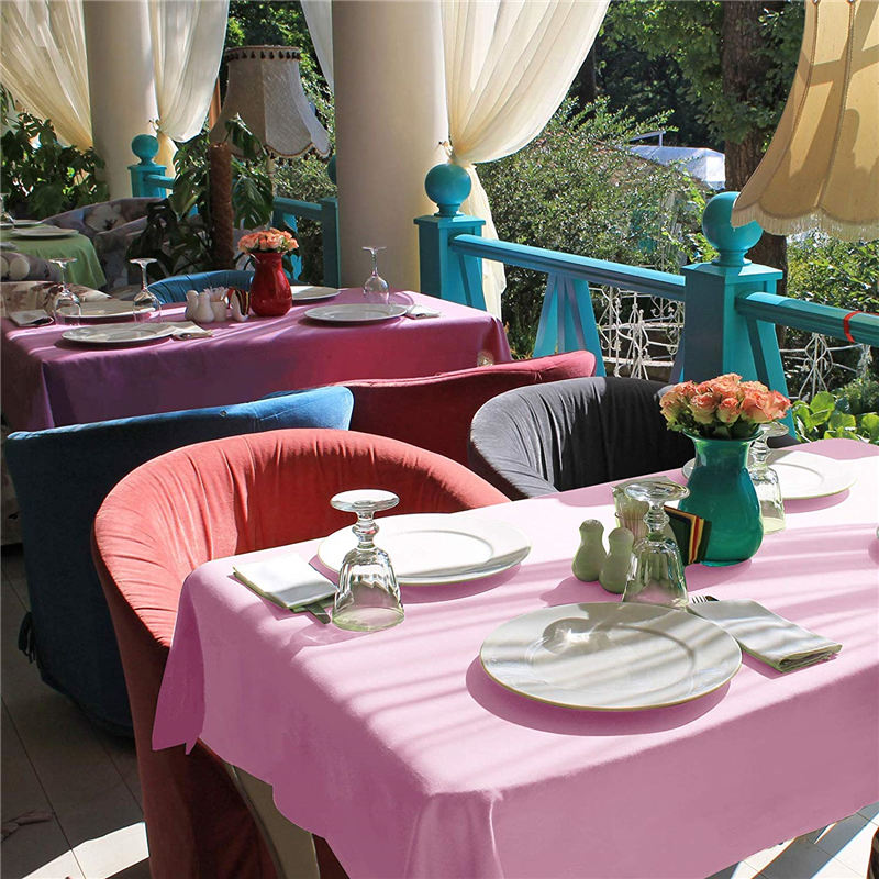 Rechthoekige tafelkleden Puur roze 70x120 inch 100% polyester kreukvrij voor bruiloften