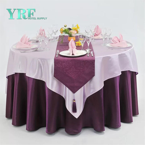 YRF China Wholesale Hotel Appartement Ronde Tafelkleed Violet vlakte