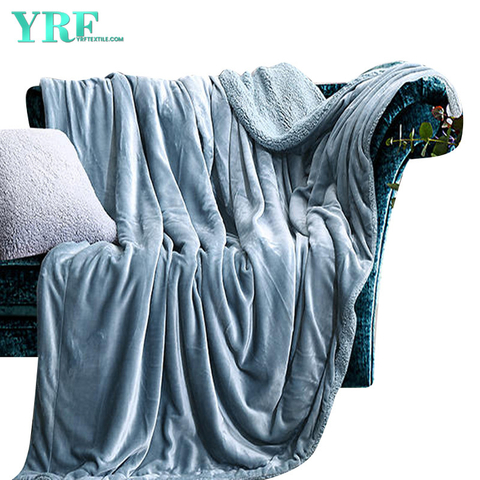 Fleece Throw Blanket Uniek ontwerp Warmtebehoud Hemelsblauw voor Queen Size
