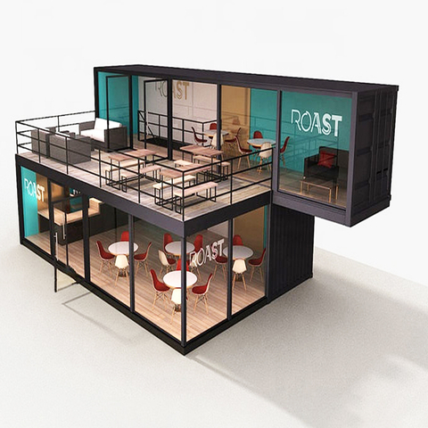 Nieuw ontwerp met trap Topkwaliteit verplaatsbaar containerrestaurant