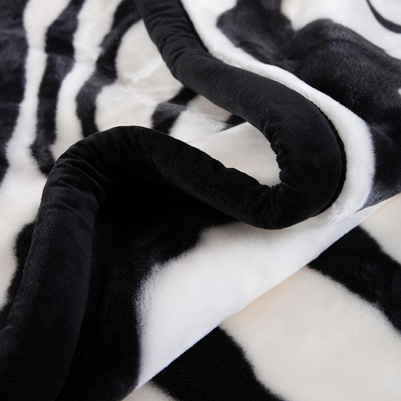 Modern Design 2-laags printpatroon Fleece voor Twin Raschel-deken