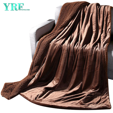 Afdrukken polyester deken Uniek ontwerp pluche warm zadel bruin voor enkele maat